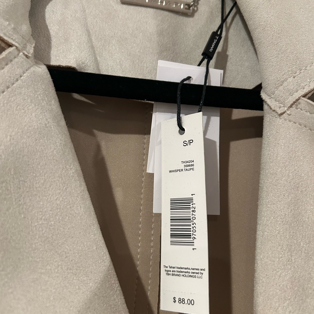 Tahari Light Tan Trench Coat - Picture 2 of 7